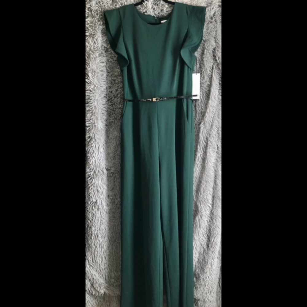 NWT dark green Calvin Klein jumpsuit